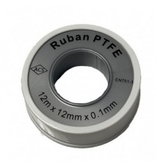 Ruban Ptfe 0,1 X 12 Mm X 12M