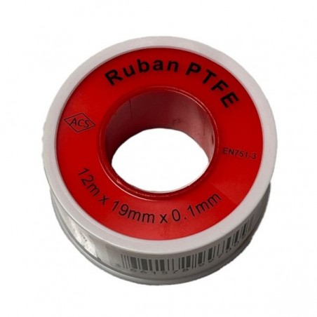 Ruban Ptfe 0,1 X 19 Mm X 12M