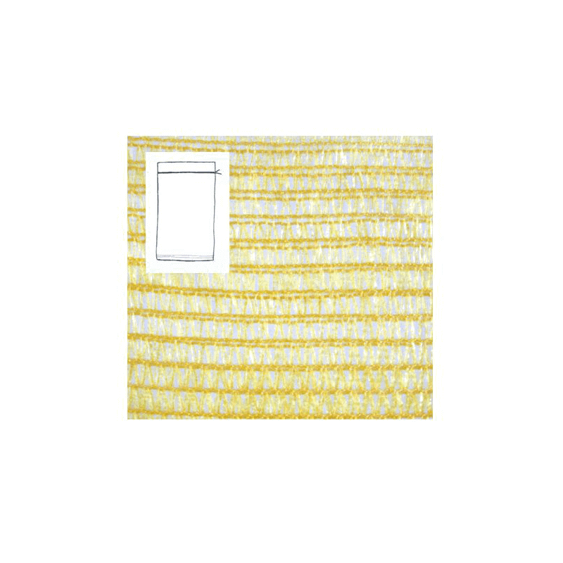 Filet Raschel jaune doré 50x80  intertissé avec tirette x100 (25kg)