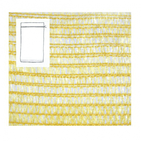 Filet Raschel jaune doré 50x80  intertissé avec tirette x100 (25kg)