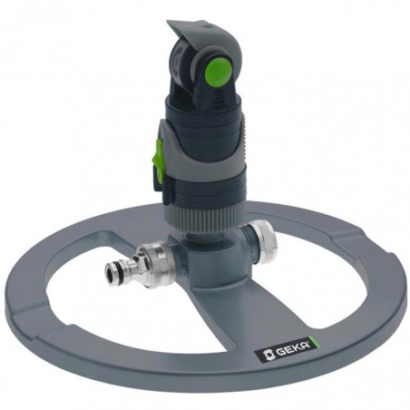 Arroseur rotatif à 1 tête 0 à 360° GEKA avec base ronde d'appui