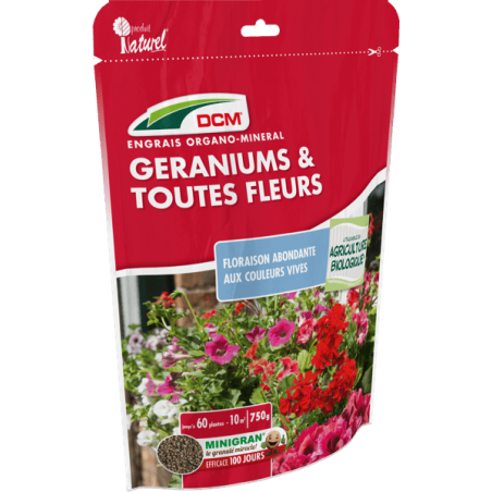 Engrais Geranium et toutes fleurs - 0,750 Kg Dcm