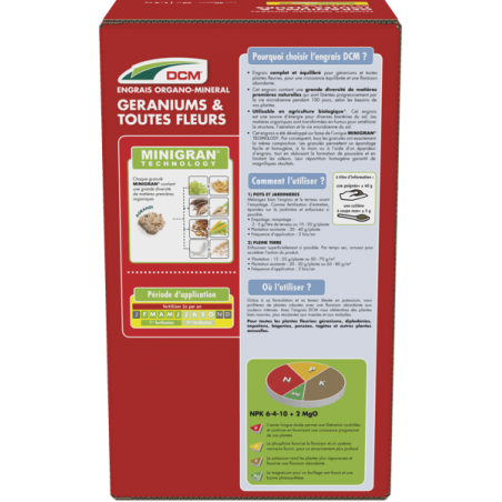 Engrais Geranium - 1,5 Kg Dcm