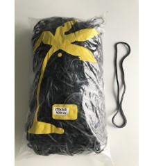 Elastique noir 250mm x 3mm, sachet 1kg