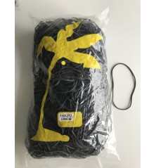 Elastique noir 150mm x 2mm, sachet 1kg
