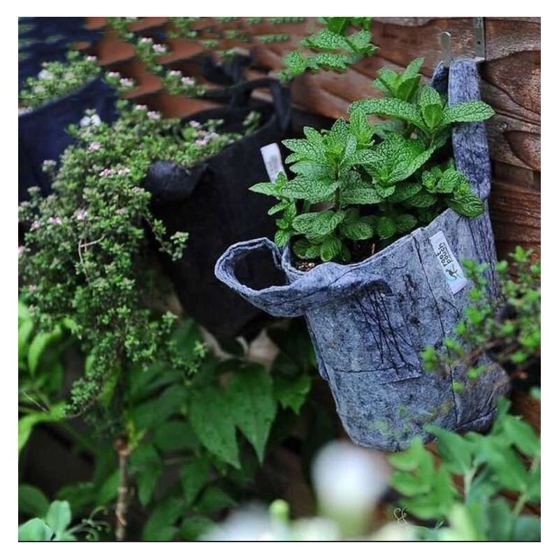 Sac En Toile Recyclé 16 L Ø28X26Cm Gris Clair