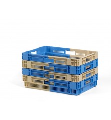 Bac gerbable et emboitable à 50%, Bi-Color, 4 poignées 600x400x127mm