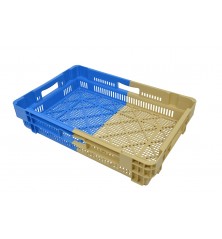 Bac gerbable et emboitable à 50%, Bi-Color, 4 poignées 600x400x127mm