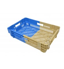 Bac gerbable et emboitable à 50%, Bi-Color, 4 poignées 600x400x147mm