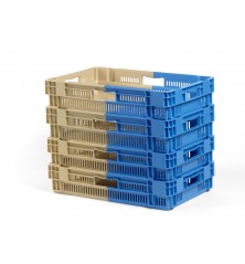 Bac gerbable et emboitable à 50%, Bi-Color, 4 poignées 600x400x147mm