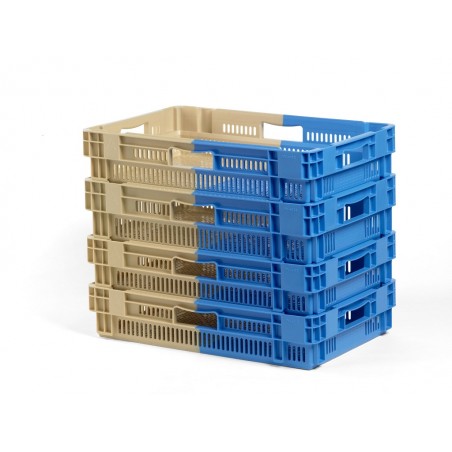 Bac gerbable et emboitable à 50%, Bi-Color, 4 poignées 600x400x147mm