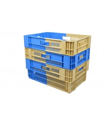 Bac gerbable et emboitable à 50%, Bi-Color, 4 poignées 600x400x187mm