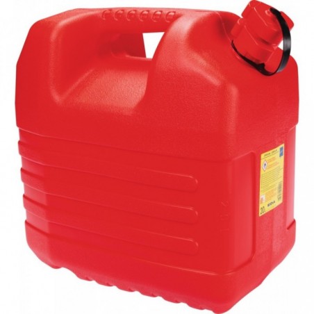 Jerrican Plastique Rouge 20 Litres Agree Hydrocarbure