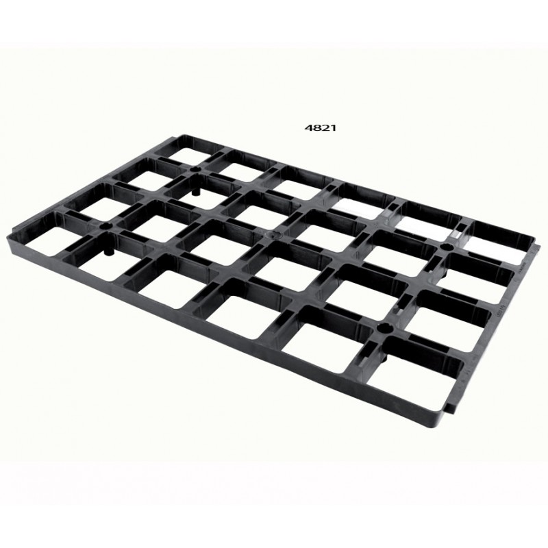 Plaq 24 Pots Carres 7X7 Noir Noir 01