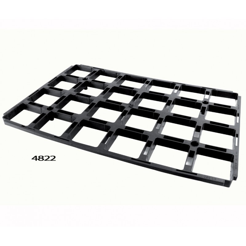 Plaq 24 Pots Carres 8X8 Noir Noir 01