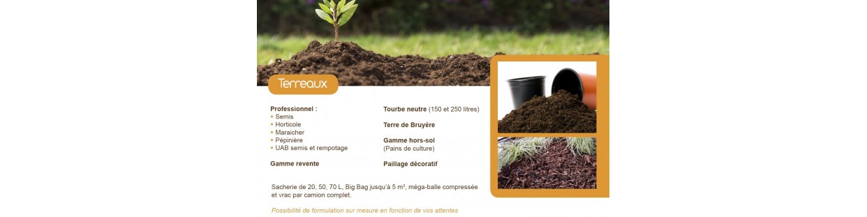 Substrats & Terreaux Professionnels — Horticulture, Maraîchage, Pépinière | SAS S.C.D